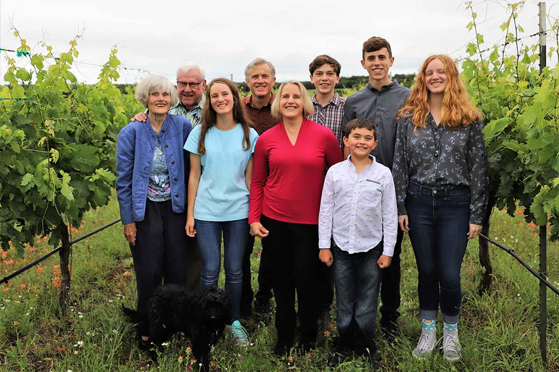 Kuhlken Family Photo in the vinyards