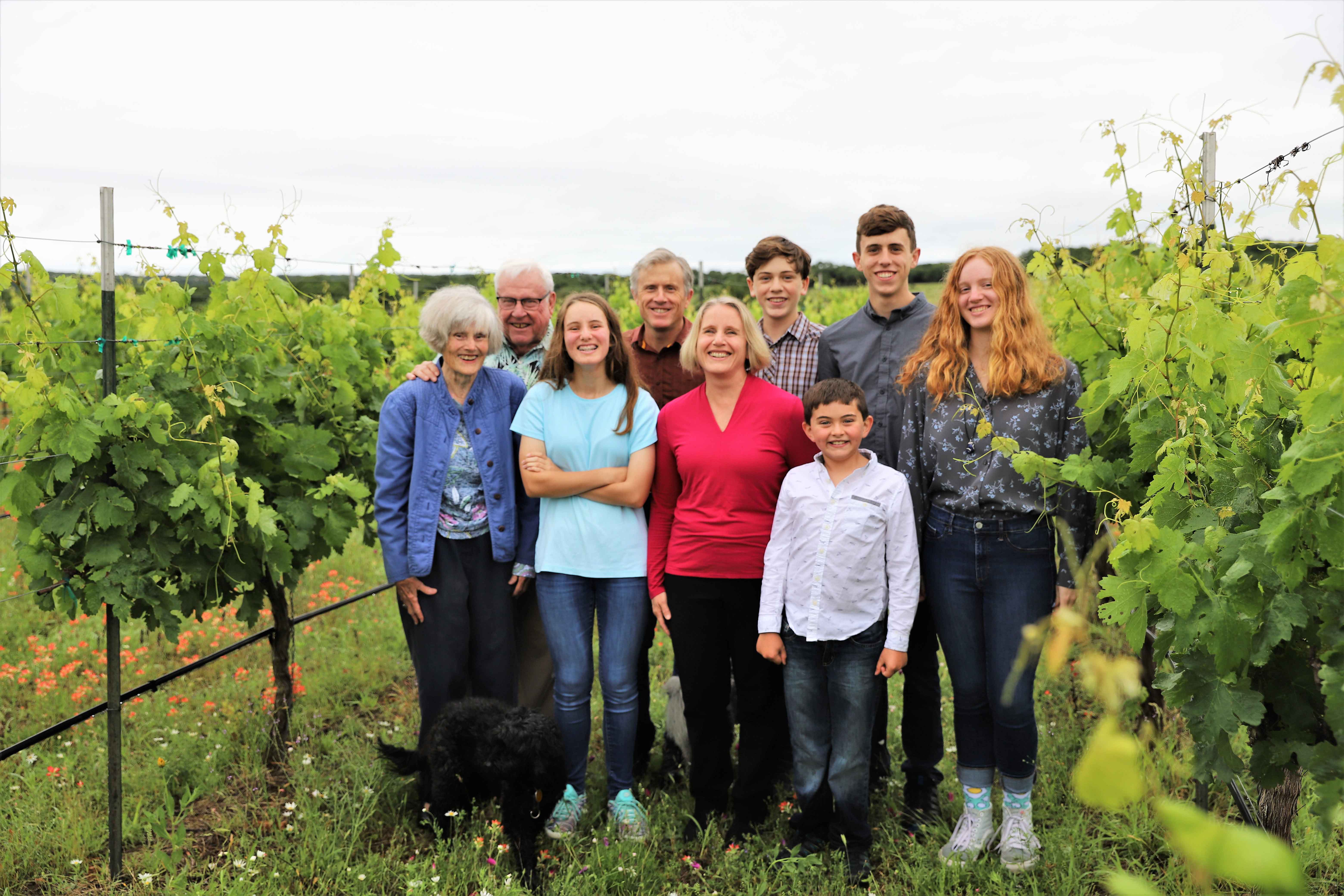 Kuhlken Family in Estate Vineyard