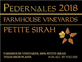2018 Farmhouse Vineyards Petite Sirah