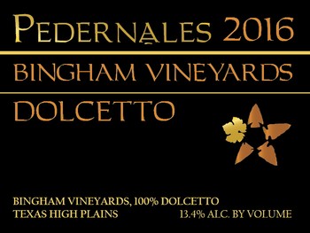 2016 Bingham Vineyards Dolcetto